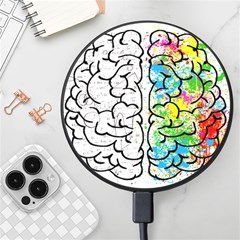 Brain Mind Psychology Idea Drawing Wireless Fast Charger(black) by Ndabl3x