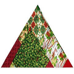 Christmas Quilt Background Wooden Puzzle Triangle by Ndabl3x