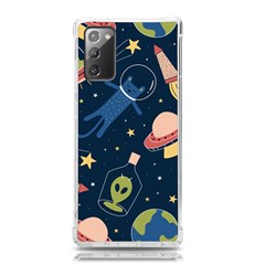 Seamless Pattern With Funny Alien Cat Galaxy Samsung Galaxy Note 20 Tpu Uv Case by Ndabl3x