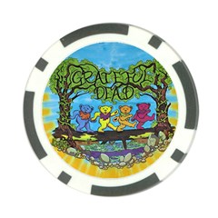 Dancing Bears Grateful Dead Poker Chip Card Guard (10 Pack) by Cendanart