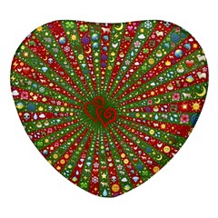 Emoji Hearts Valentine Universe Heart Glass Fridge Magnet (4 Pack) by Paksenen