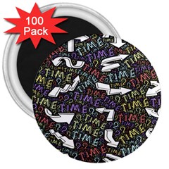 Love Hearts Valentine Red Symbol 3  Magnets (100 Pack) by Paksenen