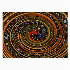 Swirl Vortex Emoji Cyclone Motion Art Large Glasses Cloth by Paksenen