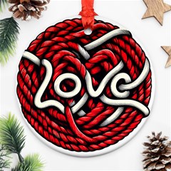 Love Rope Cartoon Ornament (round) by Bedest