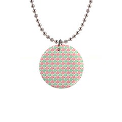 Spiral Geometry Pattern 1  Button Necklace by Ndabl3x