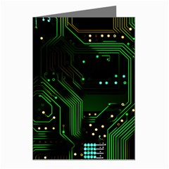 Circuits Circuit Board Green Technology Greeting Cards (pkg Of 8) by Ndabl3x