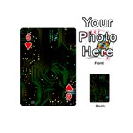 Circuits Circuit Board Green Technology Playing Cards 54 Designs (Mini) Front - Heart6