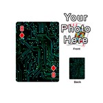 Circuits Circuit Board Green Playing Cards 54 Designs (Mini) Front - Diamond8