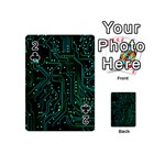 Circuits Circuit Board Green Playing Cards 54 Designs (Mini) Front - Club2