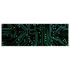 Circuits Circuit Board Green Banner And Sign 12  X 4  by Ndabl3x