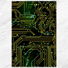 Circuits Circuit Board Yelow Canvas 12  X 18  by Ndabl3x