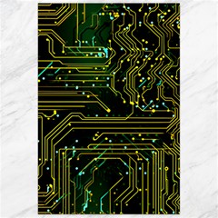 Circuits Circuit Board Yelow Canvas 24  X 36  by Ndabl3x