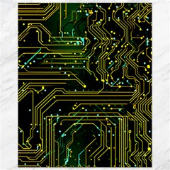 Circuits Circuit Board Yelow Canvas 11  X 14  by Ndabl3x