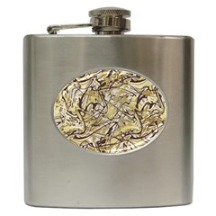 Marble Texture Pattern Seamless Hip Flask (6 Oz) by Ndabl3x