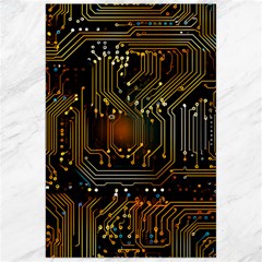 Circuits Circuit Board Orange Technology Canvas 24  X 36  by Ndabl3x