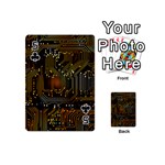 Circuits Circuit Board Orange Technology Playing Cards 54 Designs (Mini) Front - Club5