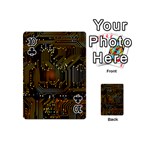 Circuits Circuit Board Orange Technology Playing Cards 54 Designs (Mini) Front - Club10