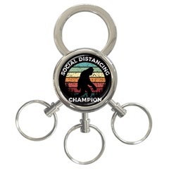 Monster Yeti Social Distance Monkey 3-ring Key Chain by Cendanart