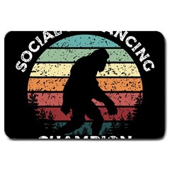 Monster Yeti Social Distance Monkey Large Doormat by Cendanart