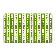 Christmas Green Tree Background Magnet (rectangular) by Cendanart