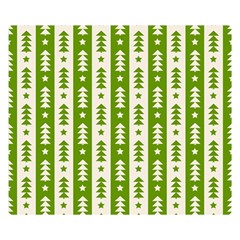 Christmas Green Tree Background Premium Plush Fleece Blanket (small) by Cendanart