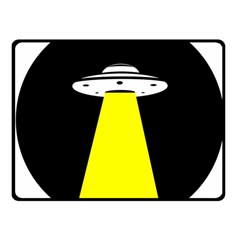 Ufo Flying Saucer Extraterrestrial Fleece Blanket (small) by Cendanart