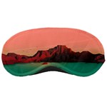 Brown Mountain Illustration Sunset Digital Art Mountains Sleep Mask Front