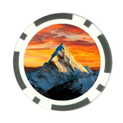 Snow Capped Mountain Himalayas Clouds Landscape Nature Poker Chip Card Guard (10 Pack) by Cendanart