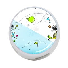 Astronaut Spaceship 4-port Usb Hub (one Side) by Bedest
