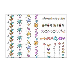 Doodles Border Letter Ornament Sticker A4 (10 Pack) by Bedest