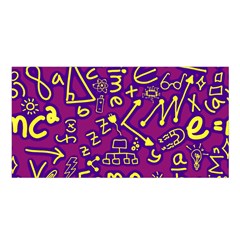 Background Doodles Math Satin Shawl 45  X 80  by Bedest