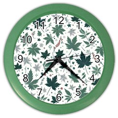 Leaves Nature Bloom Color Wall Clock by Bedest
