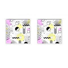 Graphic Design Geometric Background Cufflinks (square) by Bedest