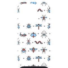 Insects Icons Square Seamless Pattern Iphone 14 Pro Black Uv Print Case by Bedest
