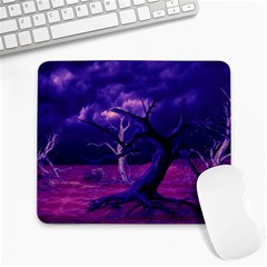 Forest Night Sky Clouds Mystical Large Mousepad