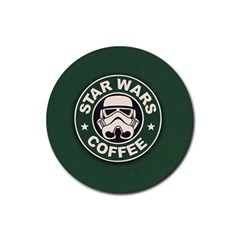 Stormtrooper Coffee Rubber Coaster (round) by Cendanart