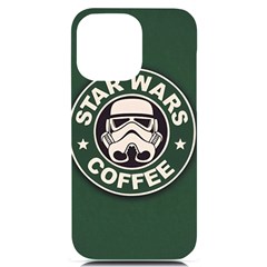Stormtrooper Coffee Iphone 14 Pro Max Black Uv Print Case by Cendanart