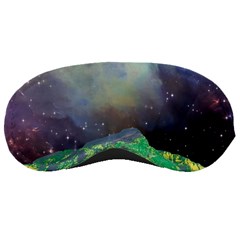 Psychedelic Universe Color Moon Planet Space Sleep Mask by Cendanart