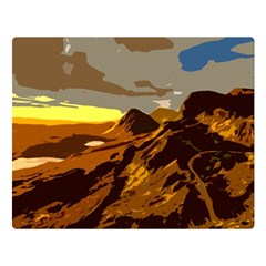Scotland Monti Mountains Mountain Premium Plush Fleece Blanket (large) by Cendanart