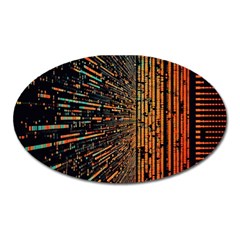 Data Abstract Abstract Background Background Oval Magnet by Cendanart