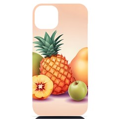 Fruit Pattern Apple Abstract Food Iphone 14 Plus Black Uv Print Case by Proyonanggan