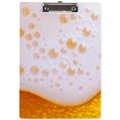Beer Foam Texture Macro Liquid Bubble A4 Acrylic Clipboard by Cemarart