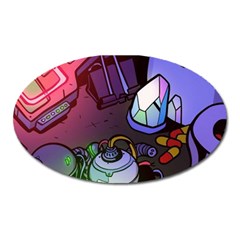 Graffiti Corazones Kingdom Saga Super Oval Magnet by Cemarart