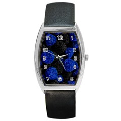 Raspberry One Edge Barrel Style Metal Watch by Cemarart