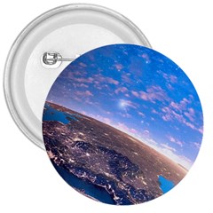 Earth Blue Galaxy Sky Space 3  Buttons by Cemarart