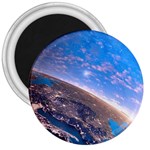 Earth Blue Galaxy Sky Space 3  Magnets Front