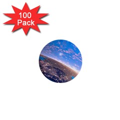 Earth Blue Galaxy Sky Space 1  Mini Buttons (100 Pack)  by Cemarart