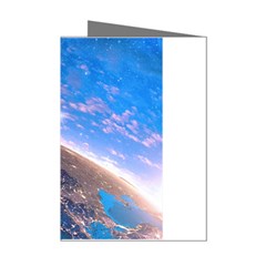 Earth Blue Galaxy Sky Space Mini Greeting Cards (pkg Of 8) by Cemarart