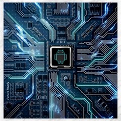 Circuit Board Motherboard Canvas 20  X 20  by Cemarart