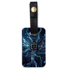 Circuit Board Motherboard Luggage Tag (one Side) by Cemarart